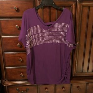Purple bedazzled top
